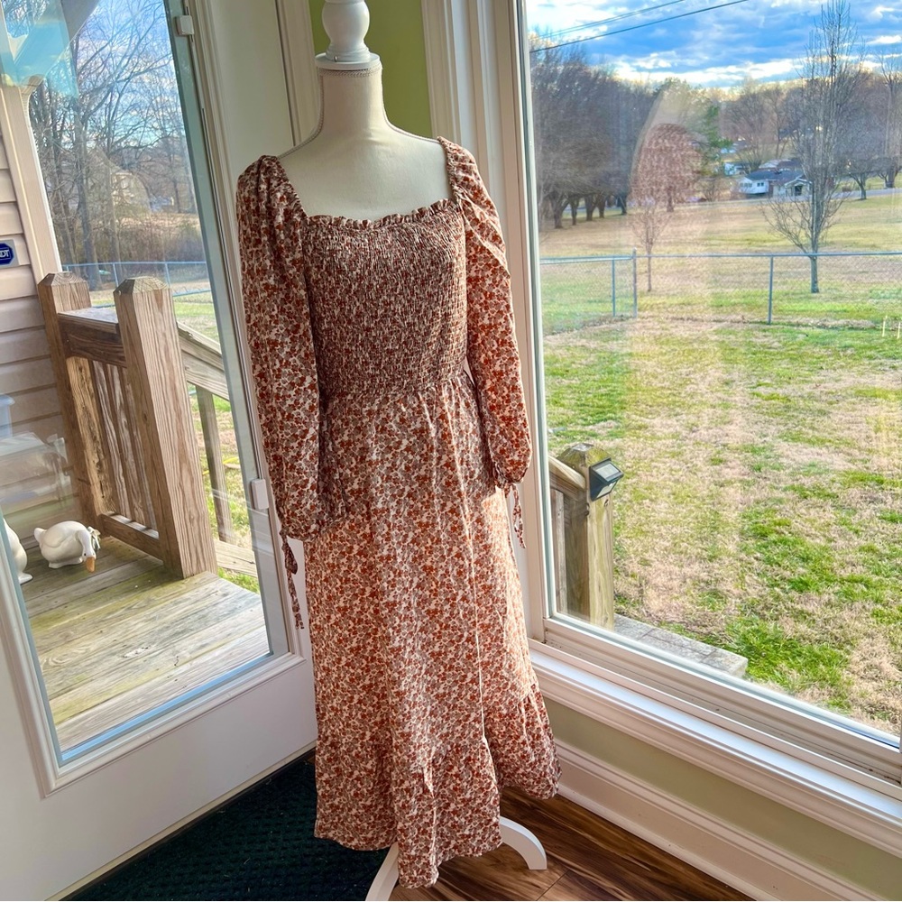 Floral Long Sleeve Dress